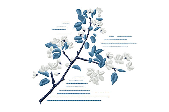 Stylized Apple Tree Branch